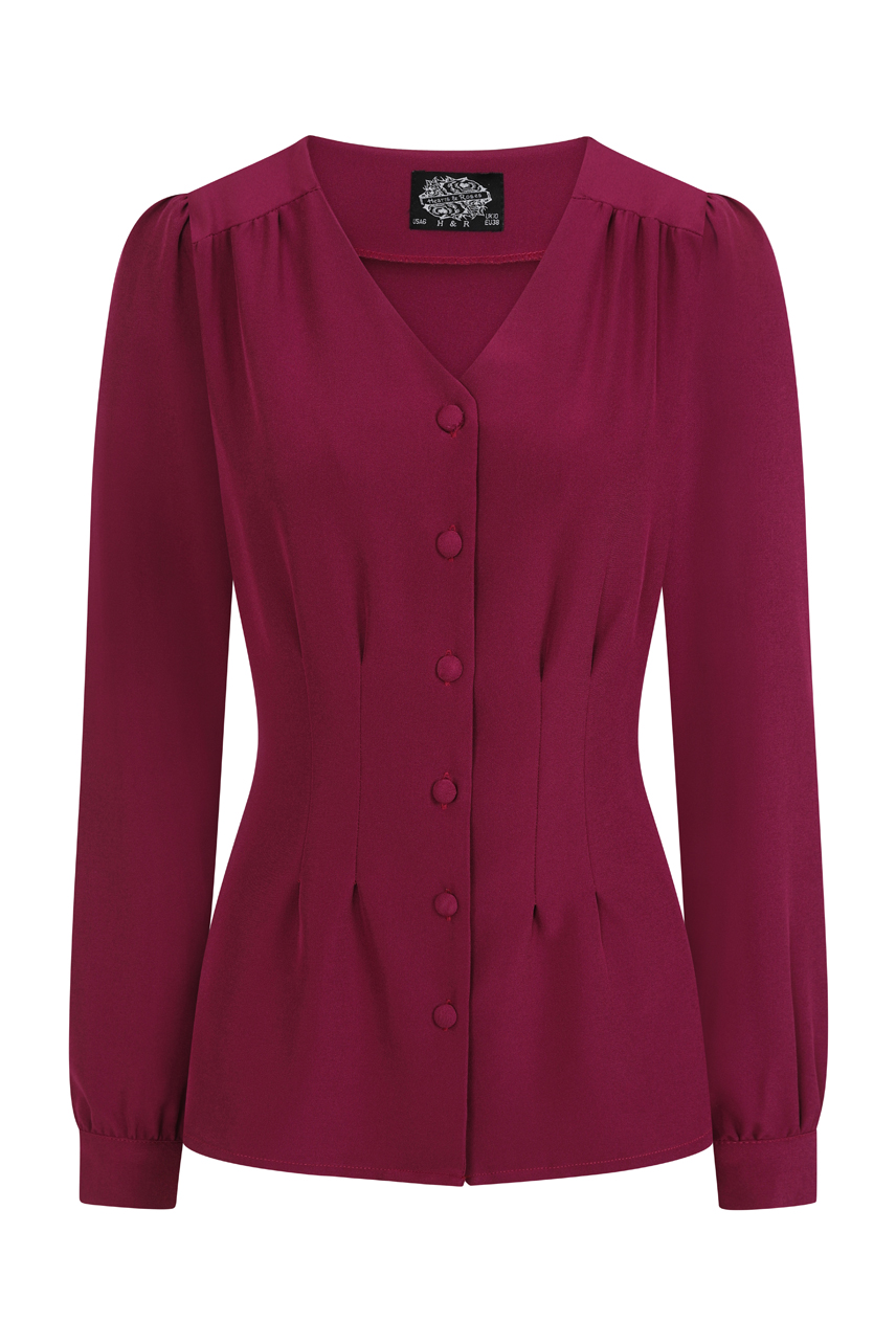 Nadine Blouse in Plum